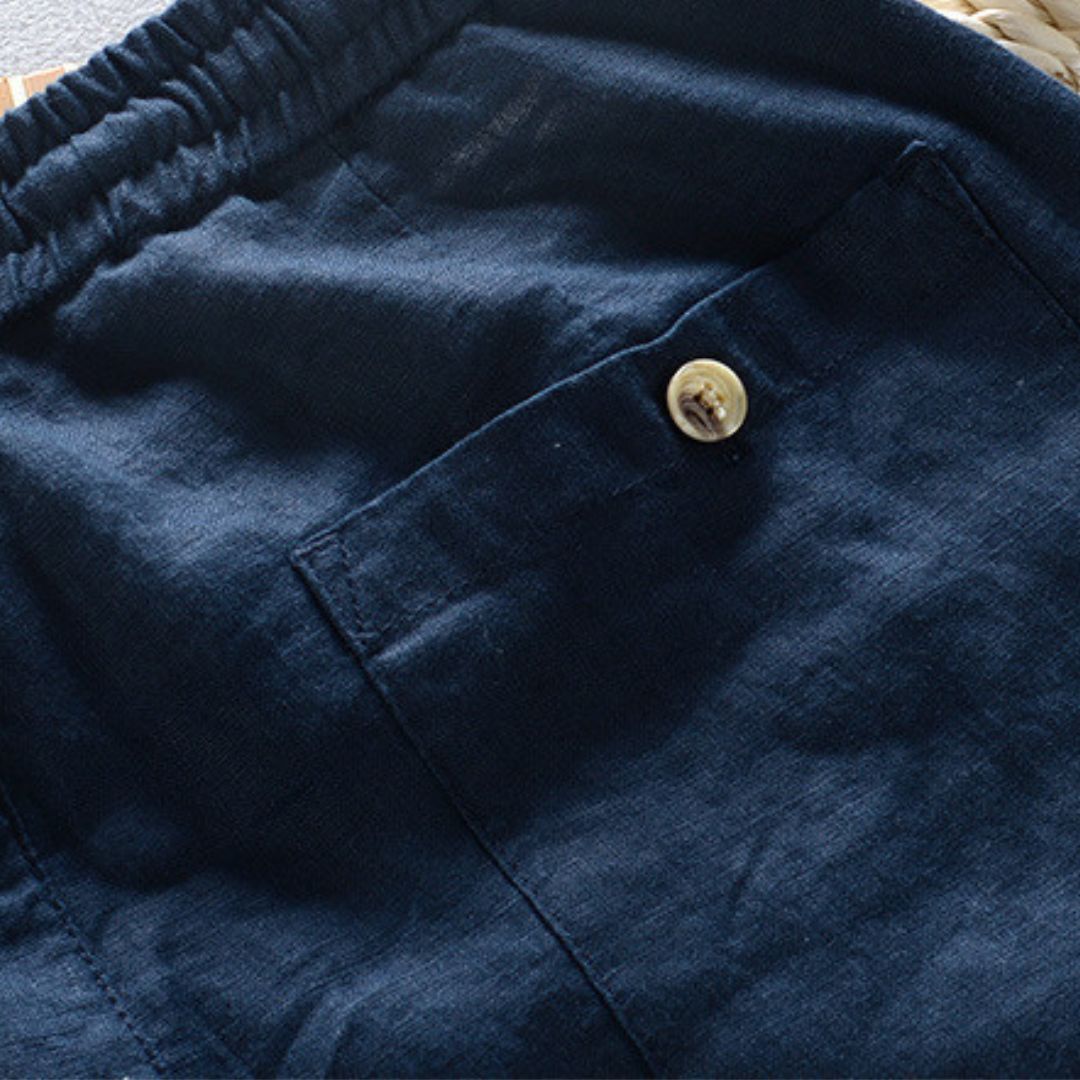 Herrenhose Elastisch Leinen