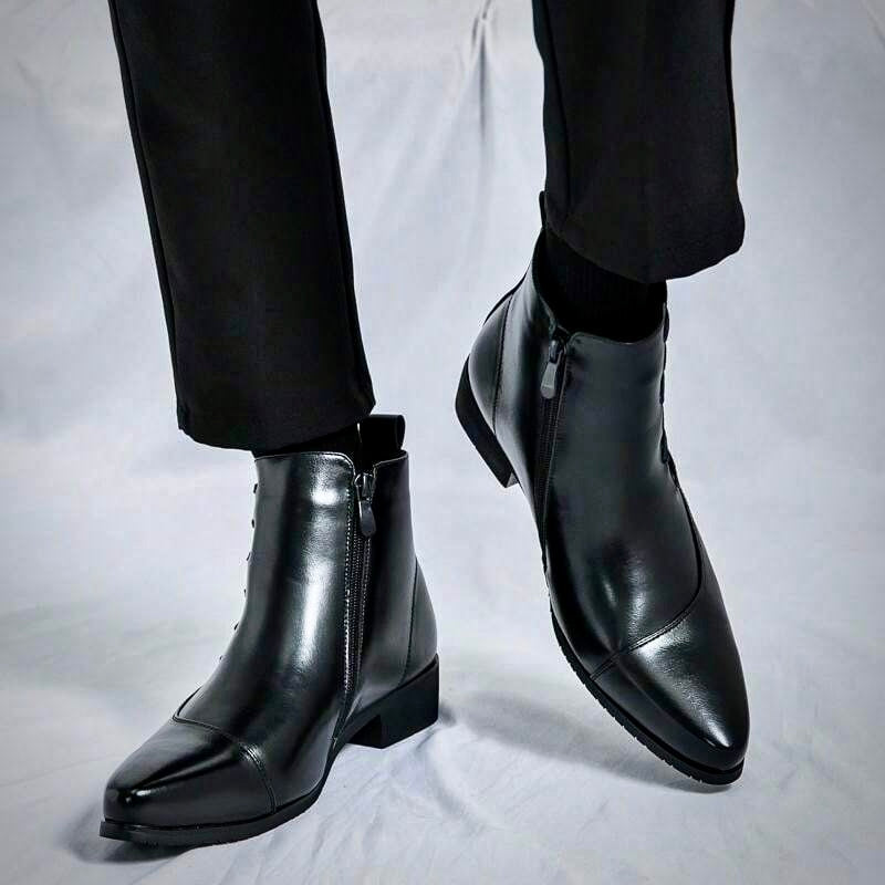 Herren Lederstiefel Elegantes Leder