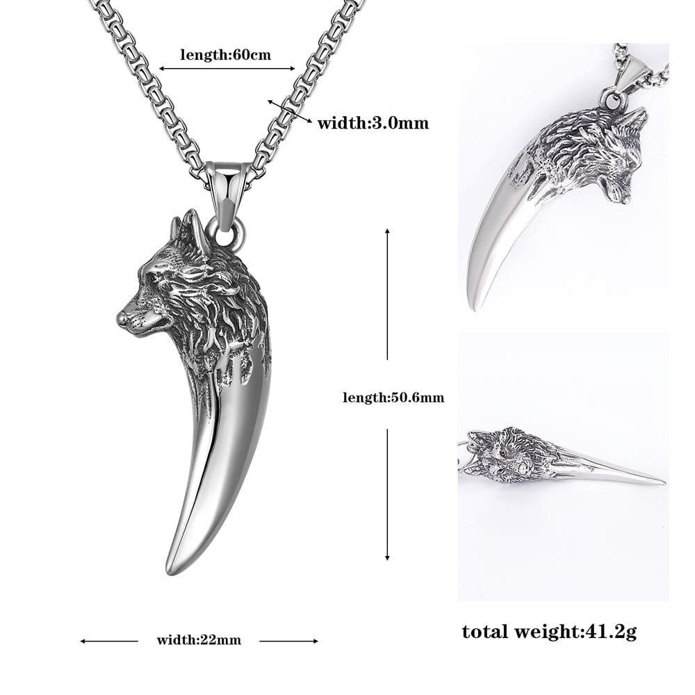 Collier Collier de loup "Ne jamais abandonner" - Odins Hall