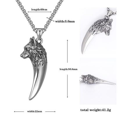 Collier Collier de loup "Ne jamais abandonner" - Odins Hall