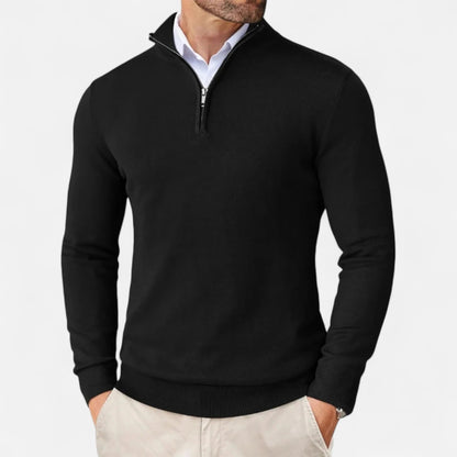 Herren Strickpullover Weich Reißverschluss Baumwolle - Norvielle