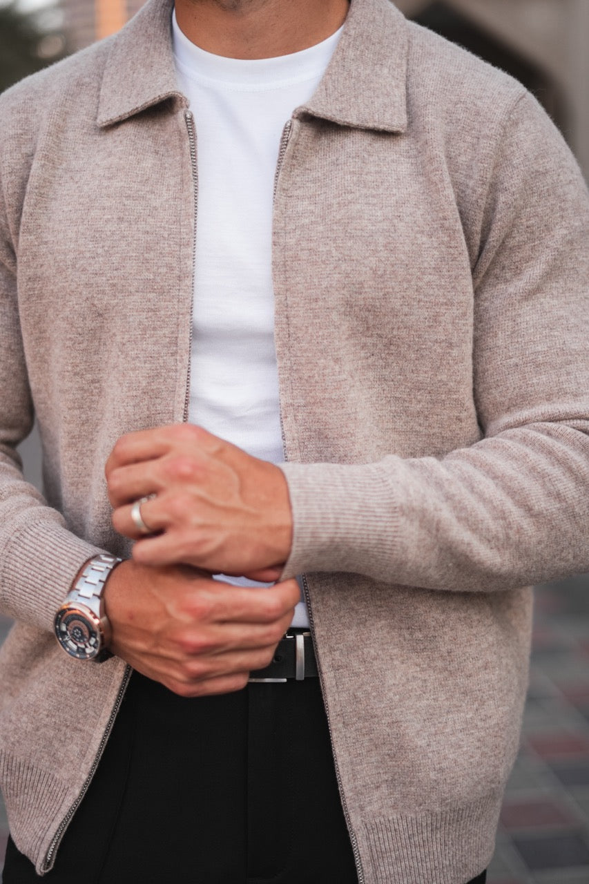 Herren Kaschmir Strickjacke Weich Elegant
