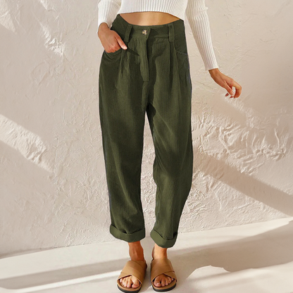 Damen Sommerhose Hohe Taille Weites Bein