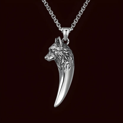 Herrenkette Edelstahl Wolfskopf Stylisch - Norvielle