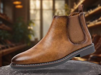 Herren Chelsea Boots Leder Komfortabel