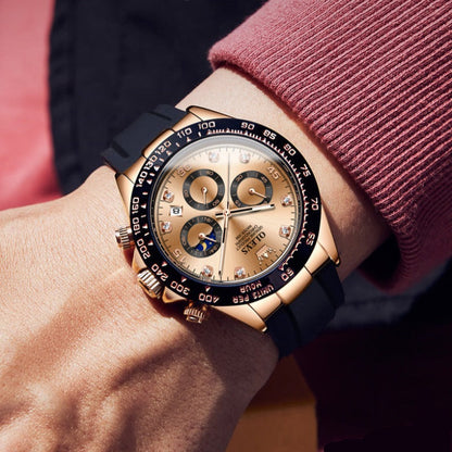 Herren Edelstahl Armbanduhr Elegantes Analogdesign
