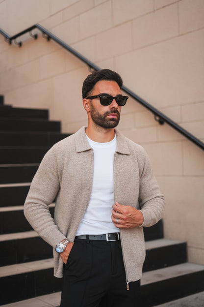 Herren Kaschmir Strickjacke Weich Elegant