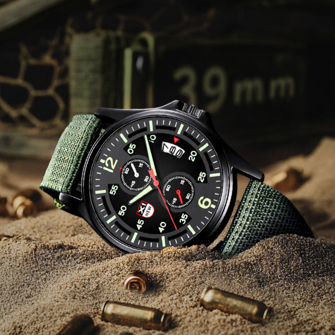 Herren Quarz Uhr Militärstil