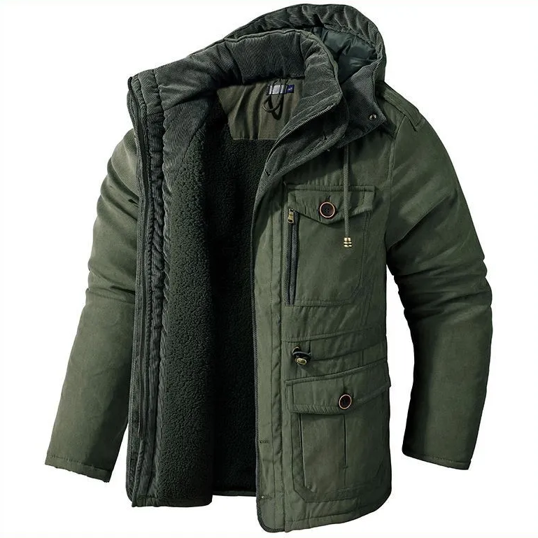 Herren Winterjacke Warm Isoliert Outdoor Stilvoll
