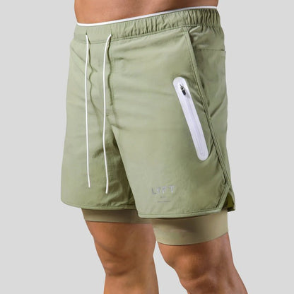 Herren 2-in-1 Sportshorts Laufhose Trainingshose