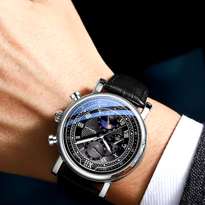 Herrenuhr Lederarmband Quarz