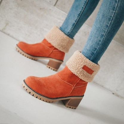 Damen Winterstiefel Warm Gefüttert Schneesicher