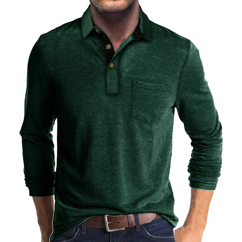 Herren Langarmhemd Slim Fit Klassisch