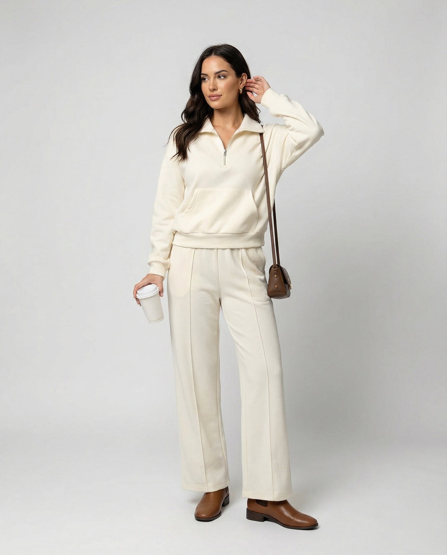 Damen Sportanzug Modern Stehkragen