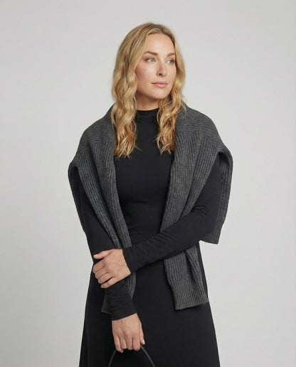 es Damen Langarmkleid Hochtailliert Baumwolle Vintage Stil
