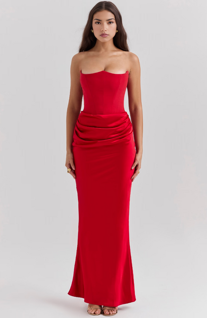Damen Langkleid Hochzeitsgäste Formal Bodycon
