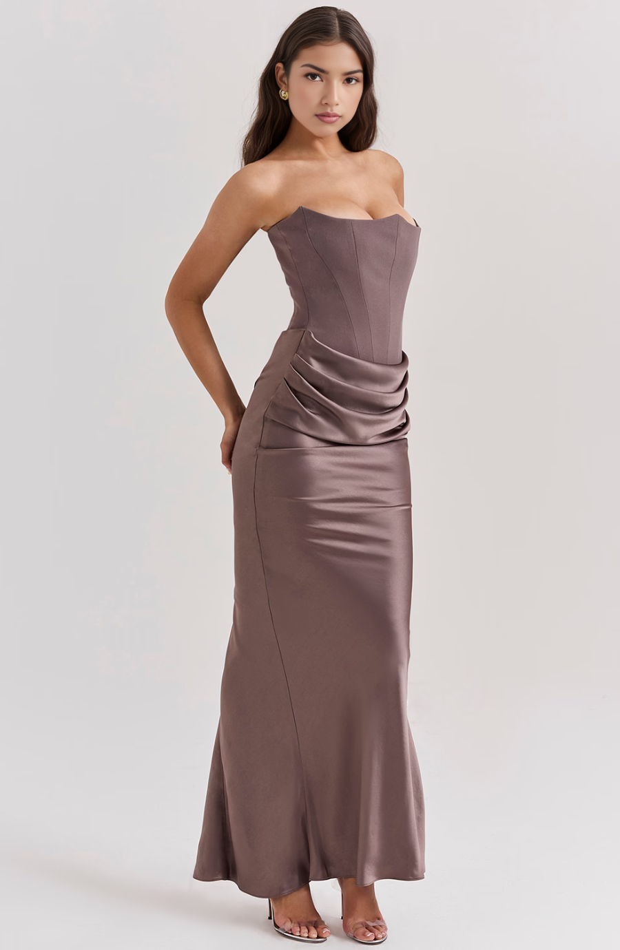 Damen Langkleid Hochzeitsgäste Formal Bodycon