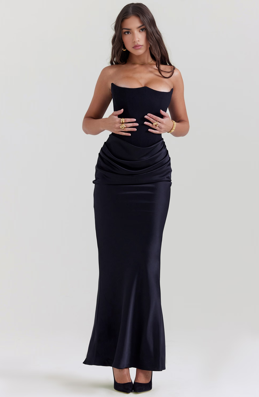 Damen Langkleid Hochzeitsgäste Formal Bodycon