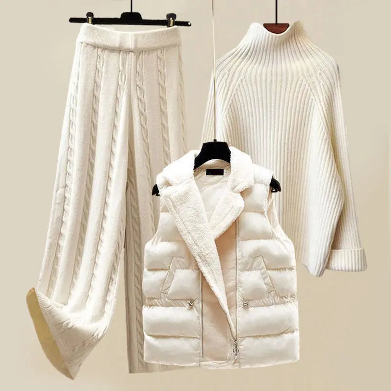 Damen Strick-Set 3-teilig Warm Elegant - Norvielle