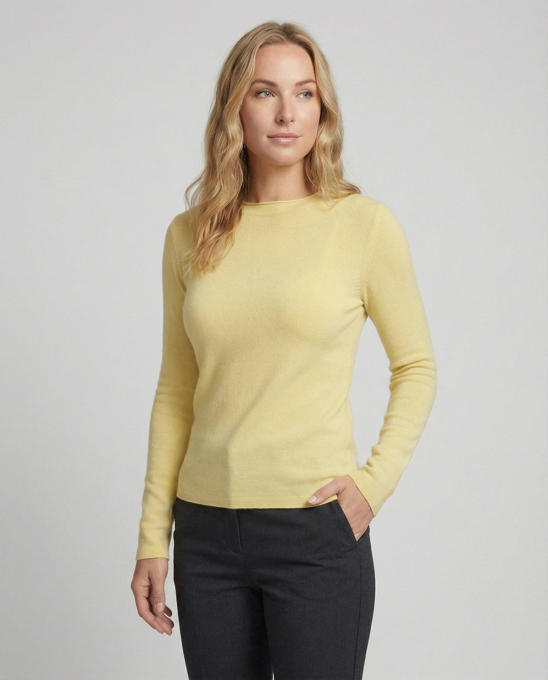 Damen Strickpullover Stehkragen Einfarbig - Norvielle
