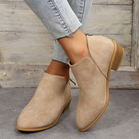 Damen Stiefeletten Niedriger Absatz FreizeitSchuhe - Norvielle