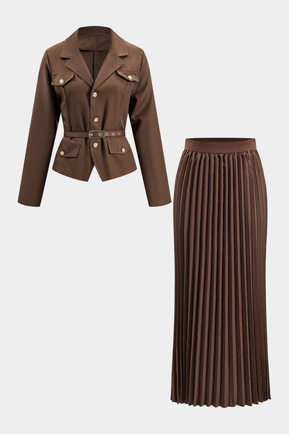Damen Blazer Set Blazer mit Rock - Norvielle