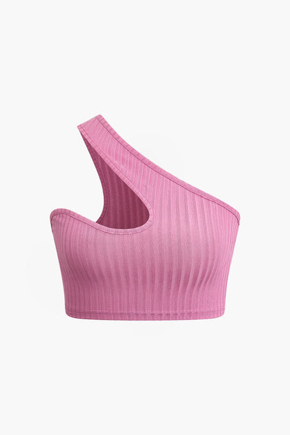 Damen Zweiteiler-Set Asymmetrisch Cut-Out-Details Trendy