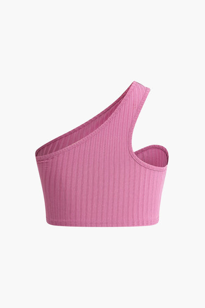 Damen Zweiteiler-Set Asymmetrisch Cut-Out-Details Trendy