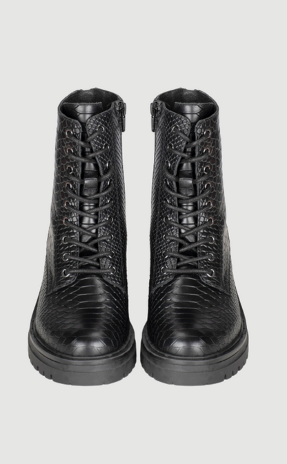 Damen Stiefel Hoch Schmal Leder