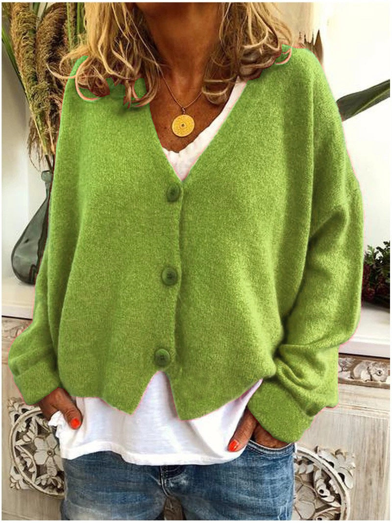 Damen Strickjacke Langärmlig Modern