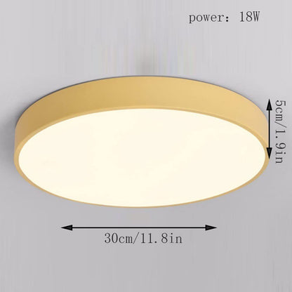 Runde LED Deckenleuchte Skandinavisch Modern