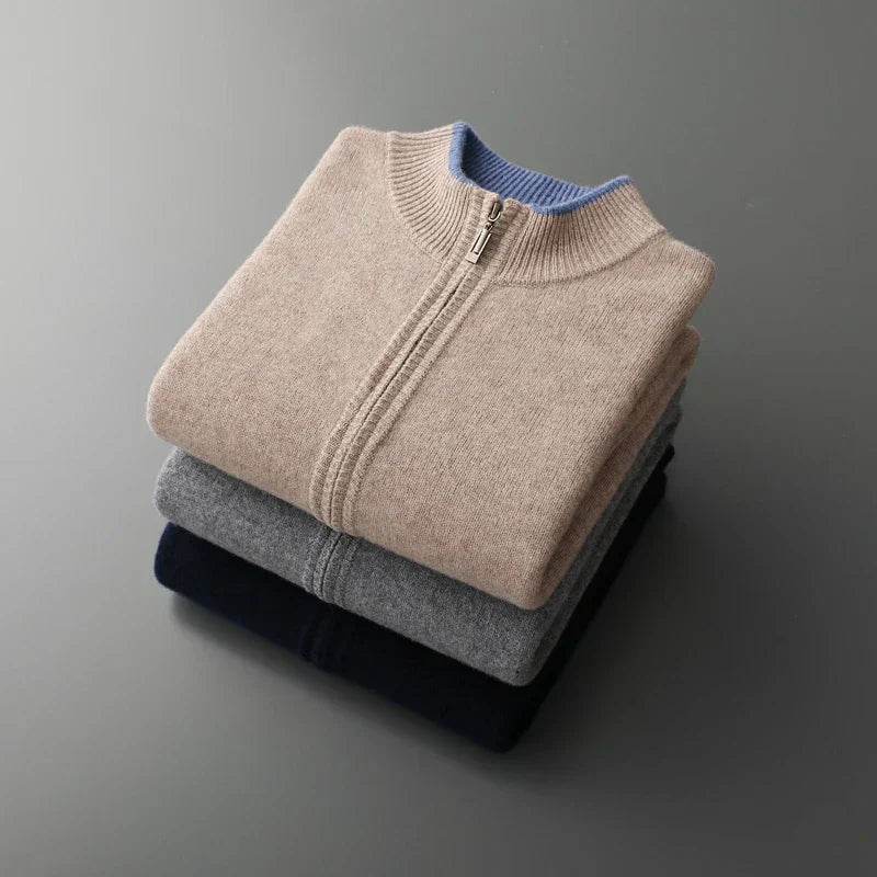 Herren Cashmere-Jacke Warme Winterjacke Elegant