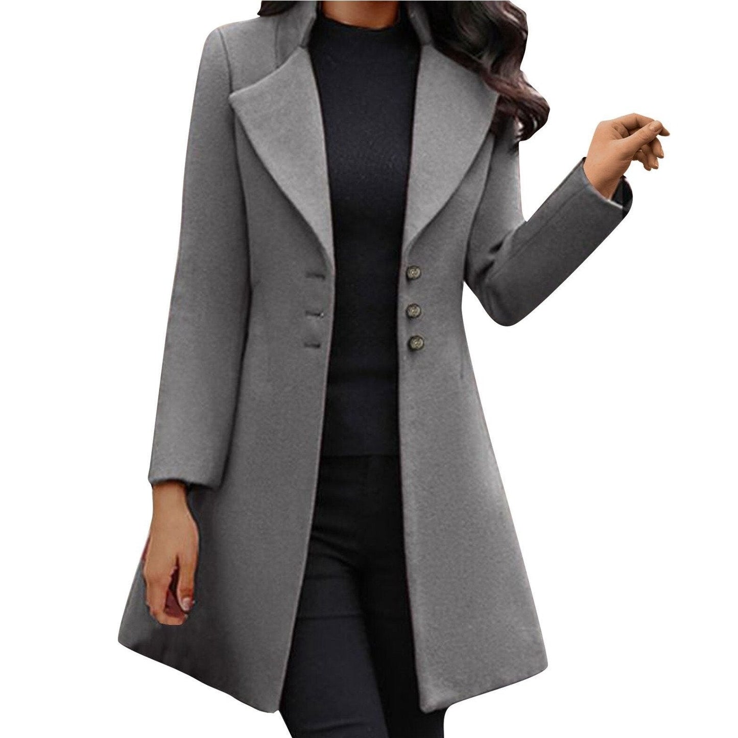 Damen Mantel Lange Modern
