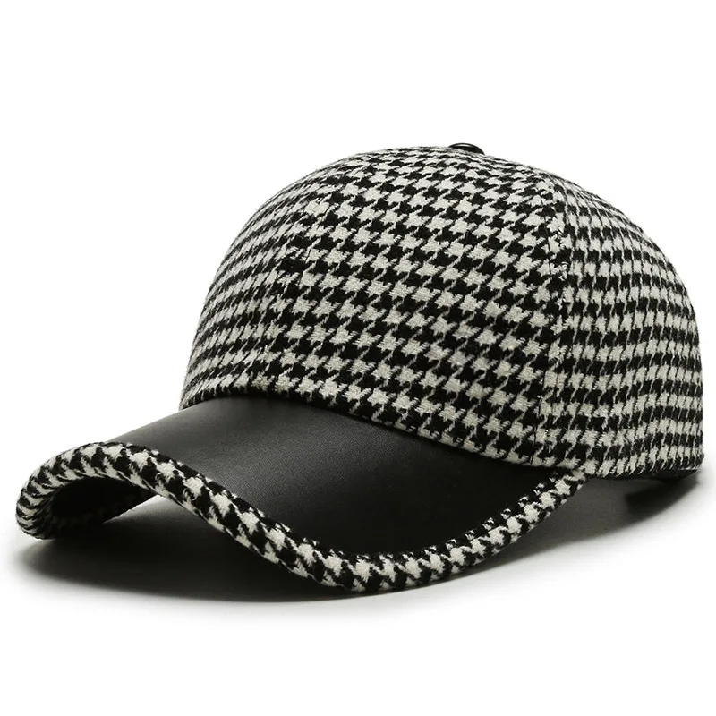 Herren Leder Mütze Elegant