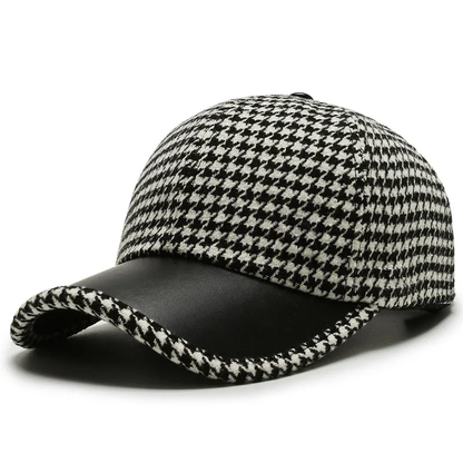 Herren Leder Mütze Elegant