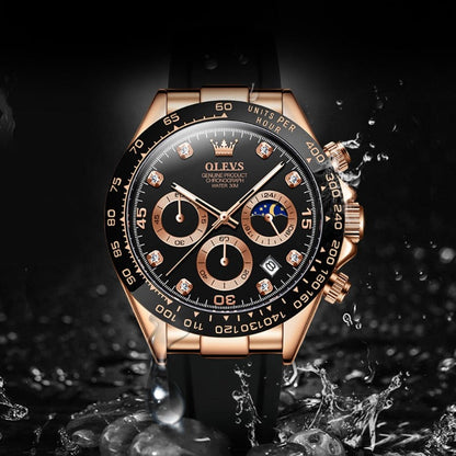Herren Edelstahl Armbanduhr Elegantes Analogdesign