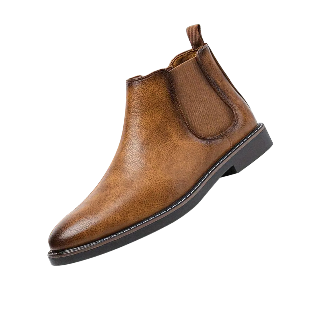 Herren Chelsea Boots Leder Komfortabel