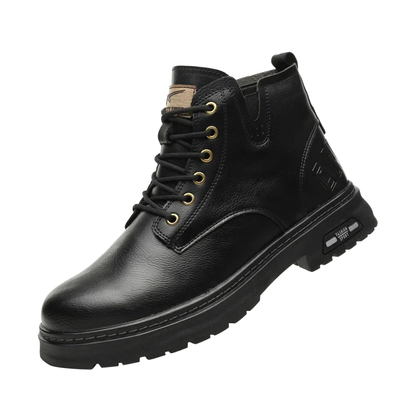 Herren Schnürstiefel Robust Wasserfest Schwarz - Norvielle