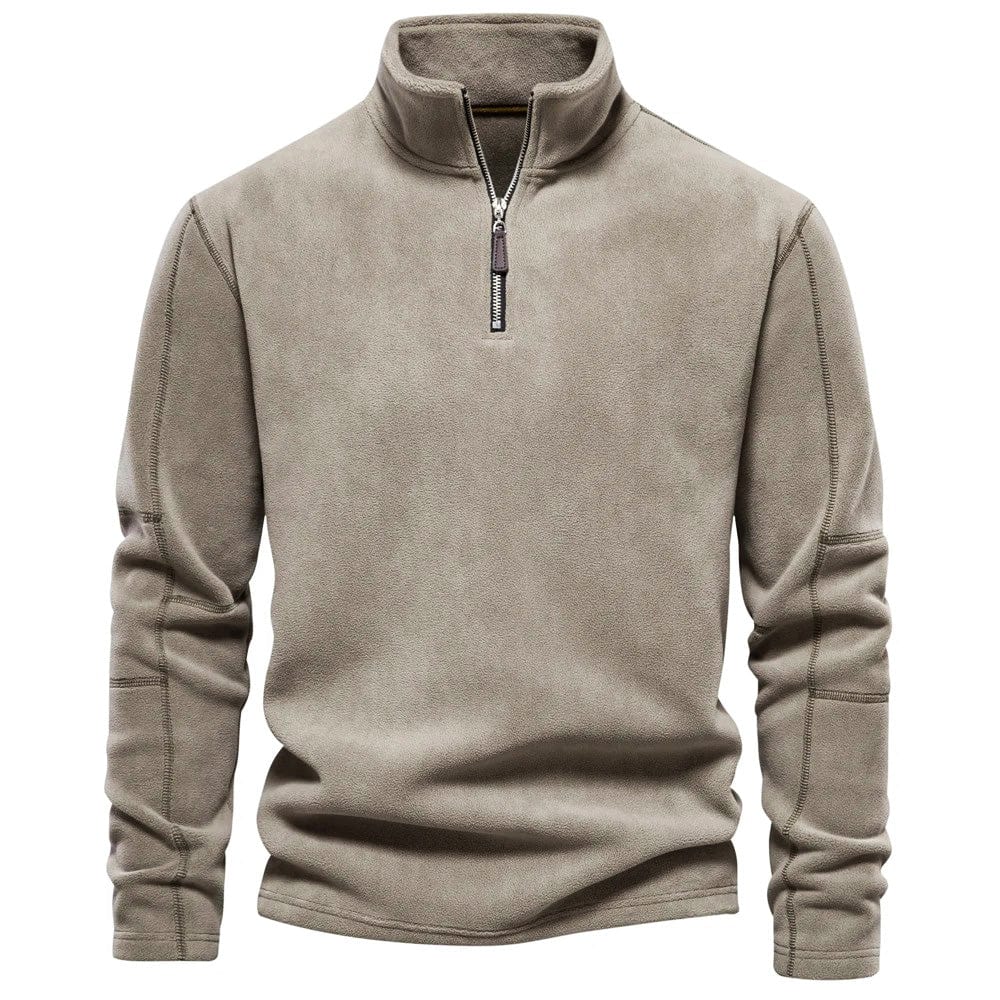 Herren Sweatshirt Klassisch Viertelreißverschluss Bequem