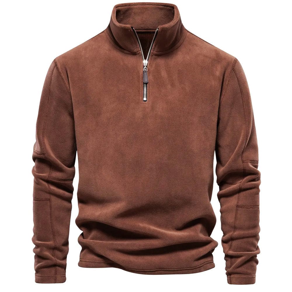 Herren Sweatshirt Klassisch Viertelreißverschluss Bequem - Norvielle