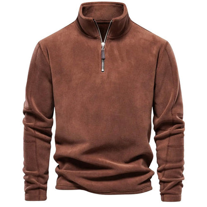 Herren Sweatshirt Klassisch Viertelreißverschluss Bequem - Norvielle