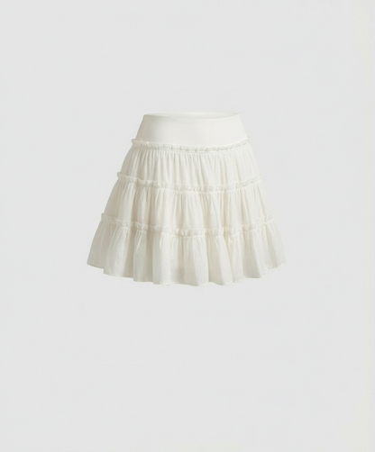 Damen High-Waist-Rock A-Linie Knie-lang