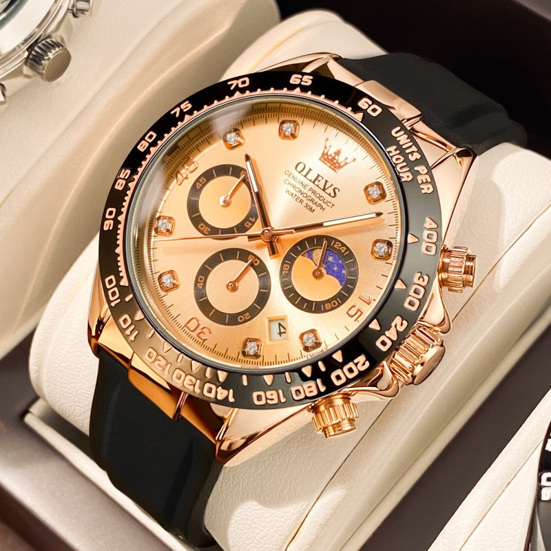 Herren Edelstahl Armbanduhr Elegantes Analogdesign