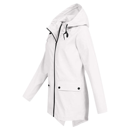 Damen Winterjacke Warm mit Kapuze und Reißverschluss