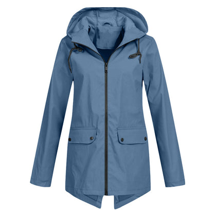 Damen Winterjacke Warm mit Kapuze und Reißverschluss