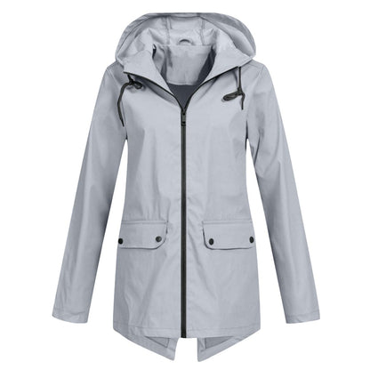 Damen Winterjacke Warm mit Kapuze und Reißverschluss
