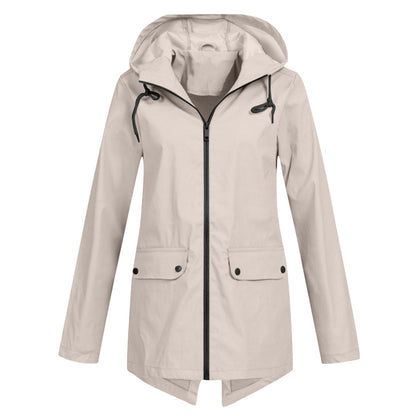 Damen Winterjacke Warm mit Kapuze und Reißverschluss