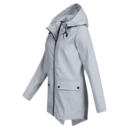 Damen Winterjacke Warm mit Kapuze und Reißverschluss