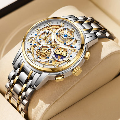 Herren Automatik Armbanduhr Edelstahl Schweizer Qualität - Norvielle