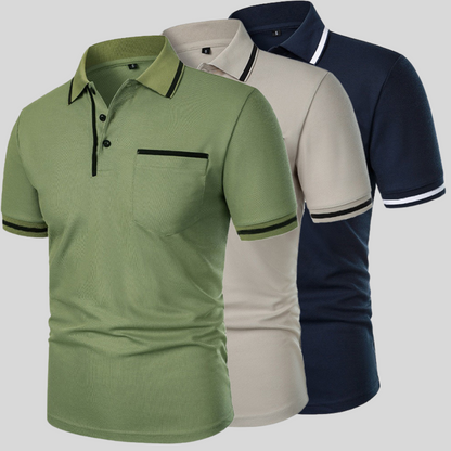 Herren Poloshirt Slim Fit Kurzarm Klassisch